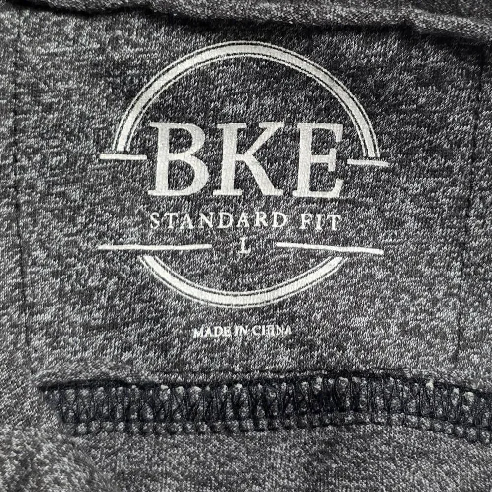 BKE Gray Button Front Shirt Short Sleeve Men’s L